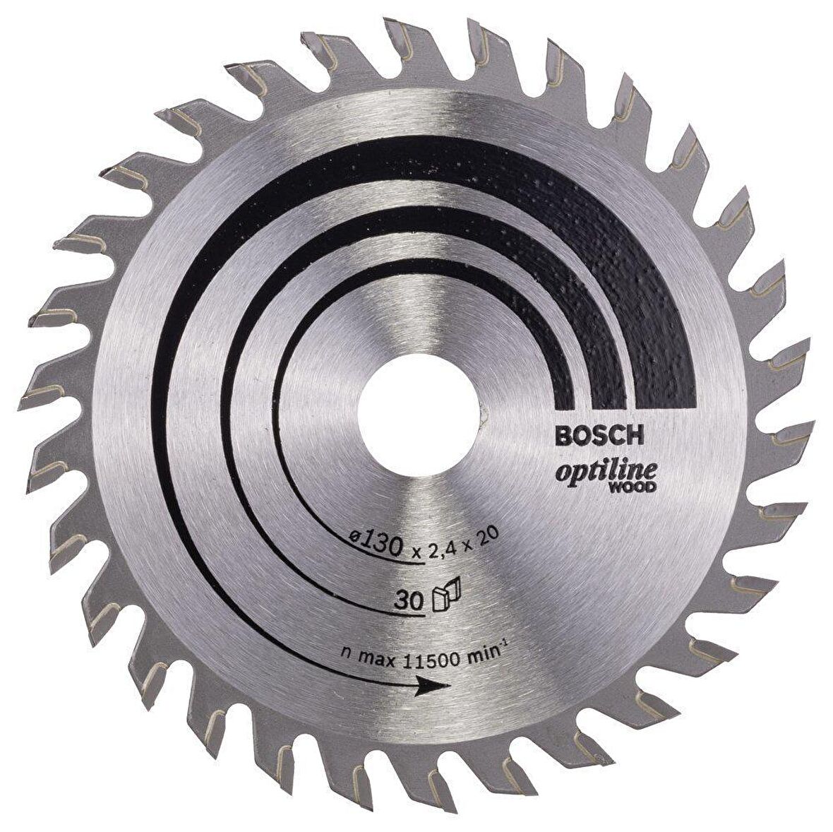 Bosch Optiline Ahşap 130x20/16mm 30 Diş Daire Testere Bıçağı 2608640583